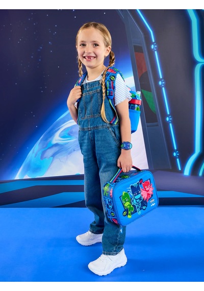 Smiggle Pj Masks Pija Maskeliler Isı Yalıtımlı Dikdörtgen Beslenme Çantası Mavi