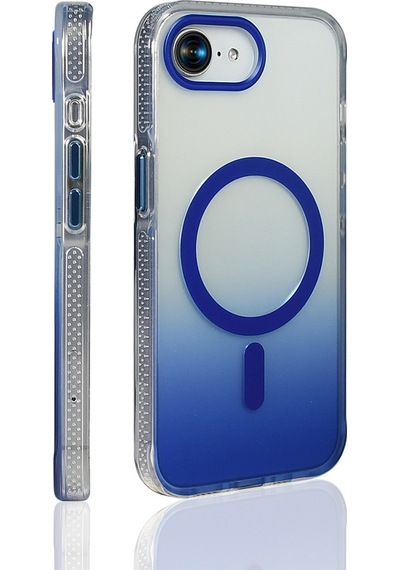 Subutu Apple Uyumlu iPhone 16e Kılıf M-safe Şarj Özellikli Transparan Renk Geçişli Sbt Toros Kapak - Siyah Siyah