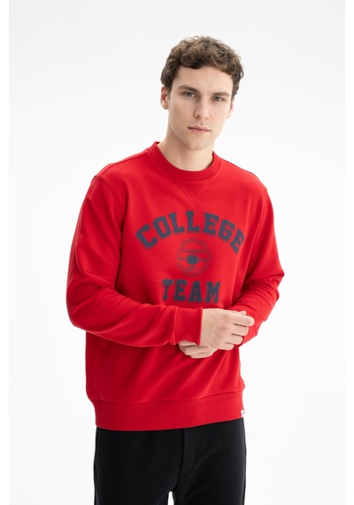 AR-MA Arma Erkek Yazı Baskılı Regular Fit Şardonsuz 3 İplik Bisiklet Yaka Sweatshirt 001