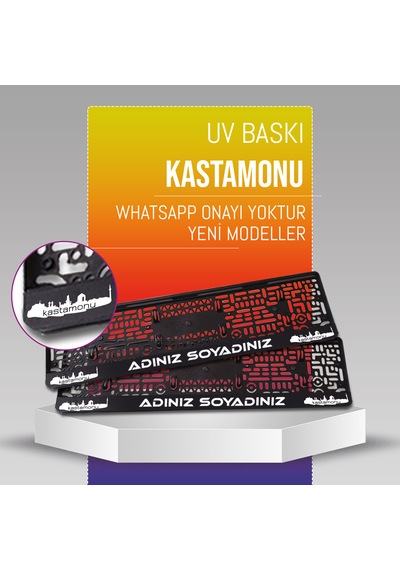 Kastamonu Plakalık, 2 Adet Premium Uv Baskı, Plakalıkhane