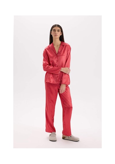 Defacto Fall İn Love Pijama Takım Saten Uzun Kollu Düğmeli Üst Beli Lastikli Uzun Alt D6417ax24wnrd59 Kırmızı Defacto Fall İn Love Pijama Takım Saten Uzun Kollu Düğmeli Üst Beli Lastikli Uzun Alt D6417ax24wnrd59 Kırmızı