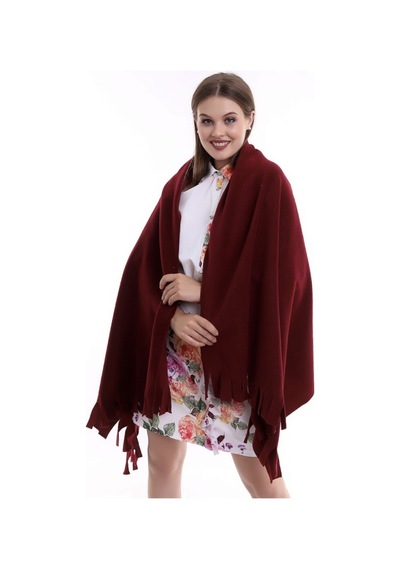 ALDAIYR 10 Adet Polar Kışlık Bordo Atkı Şal Puffy Chic Premium Soft