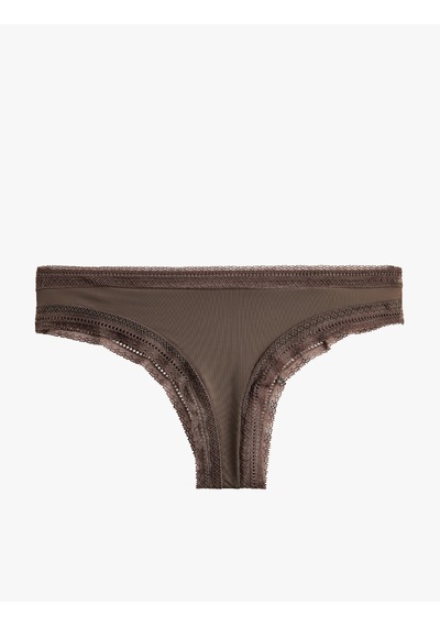 Koton Rahat Kalıp Dantel Detaylı String Külot Koyu Kahverengi 6slk30230mk Koyu Kahve Koton Rahat Kalıp Dantel Detaylı String Külot Koyu Kahverengi 6slk30230mk Koyu Kahve