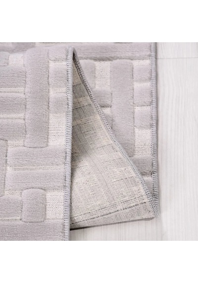 Bespoky Havai Geometrik Modern Salon Halısı Makine Dokuma Gri
