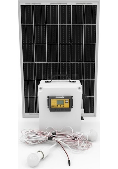 60w Taşınabilir Solar Aydınlatma Ve Güç Paketi