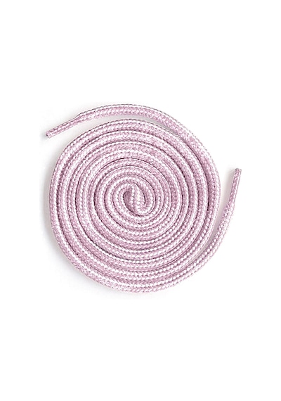 Hapshoe Pembe Beyaz Simli 5 Mm Yuvarlak Bot Bağcığı