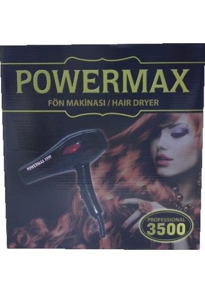 Powermax 3500 2200 W Profesyonel Fön Makinesi Siyah