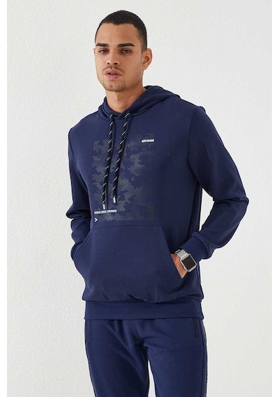 Tommy Life İndigo Kamuflaj Desen Baskılı Standart Kalıp Kapüşonlu Erkek Sweatshirt - 87884 Indıgo Tommy Life İndigo Kamuflaj Desen Baskılı Standart Kalıp Kapüşonlu Erkek Sweatshirt - 87884 Indıgo