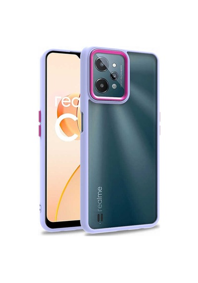 Realme C31 Kılıf Flora Kapak - Mavi Mavi Mavi