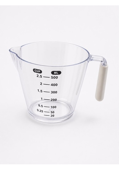 500 Ml Ölçü Kabı Ölçekli Şeffaf Dereceli Mutfak Ölçü Bardağı Cup Ve Ml Ölçülü Kulplu Çok Renkli