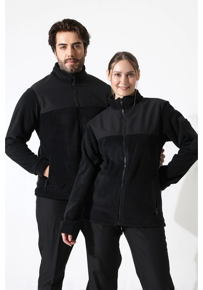 Soft Shell Robalı Unisex Polar Mont - Siyah Siyah