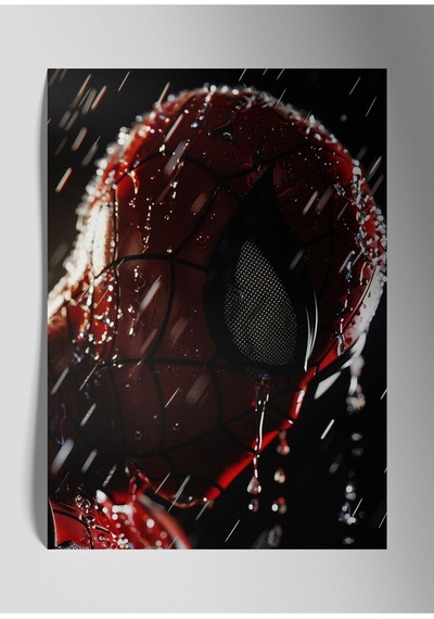 Metal Baskı Marvel Parlak Duvar Tablosu - Spiderman Örümcek Adam, Spiderman