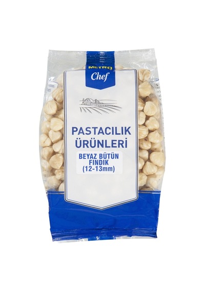 Metro Chef Beyaz Fındık 250 G 12-13 Mm - Kuru Yemiş Ve Pastacılık İçin 2'li Ekonomik Paket - 2 Tarı