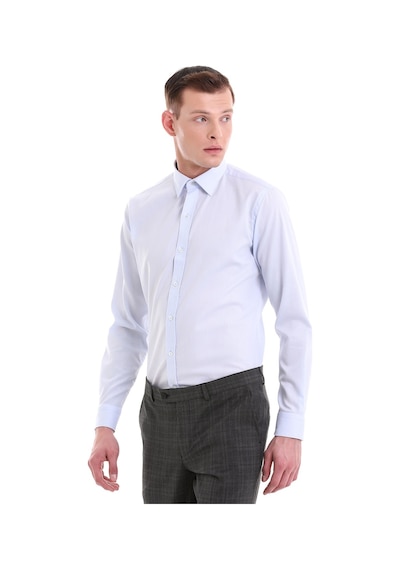 Hatemoğlu Mavi Comfort Fit Desenli 100% Pamuklu Slim Yaka Uzun Kollu Spor Mavi Hatemoğlu Mavi Comfort Fit Desenli 100% Pamuklu Slim Yaka Uzun Kollu Spor Mavi
