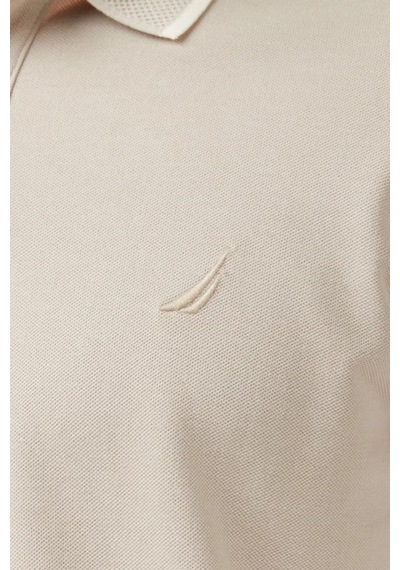 Nautica Erkek Bej Regular Fit Polo Yaka T-shirt-14601