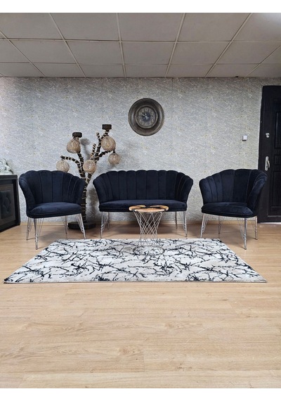 Zafir Krom Kaplama Tel Ayak Papatya Çay Seti Koltuk Takımı , Balkon, Salon, Ofis, Cafe Koltuk Takımı Siyah Zafir Krom Kaplama Tel Ayak Papatya Çay Seti Koltuk Takımı , Balkon, Salon, Ofis, Cafe Koltuk Takımı Siyah