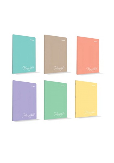 Çınar Pastel A4 60 Yp Kareli Dikişli Defter 76405- 3 Adet Çeşitli Renk Ve Desen