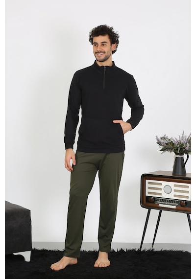 Akbeniz Erkek 3 Iplik Penye Sweatshirt 6850-Siyah