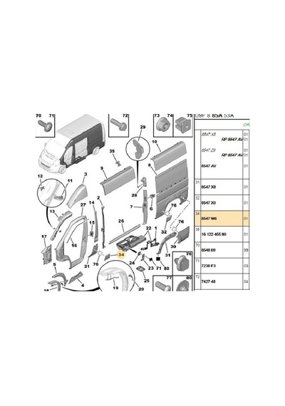 Boxer Jumper Ducato3 Orta Direk Çıta Sol Deliksiz Bitapart Bpe309179-8547w6-735422953