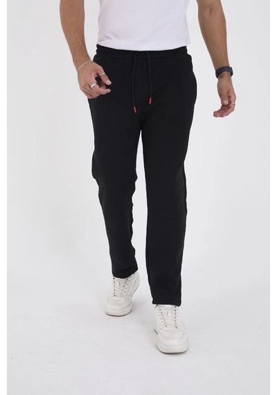 Assema Unisex Üç İplik Basic Eşofman Pantolon - Siyah Çok Renkli
