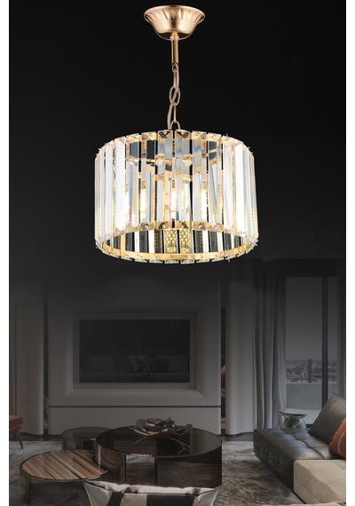Luna Lighting Modern Luxury Kristal Gold Avize LUNAİ18073-800-S Gold Sarı