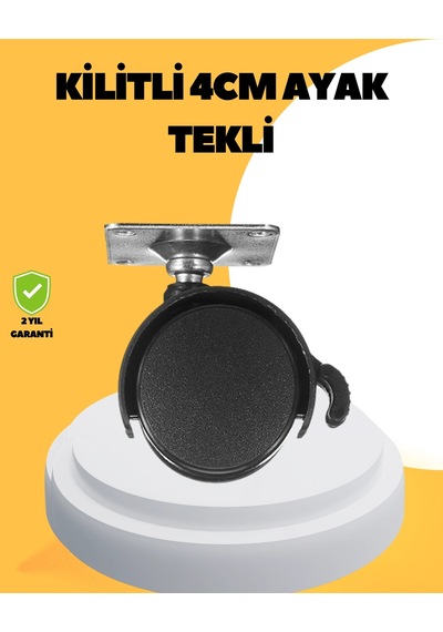 Hubrendy Tekno 4 Cm Kilitli Mobilya Tekerleği Tekli Sessiz Ve Dayanıklı 16063626