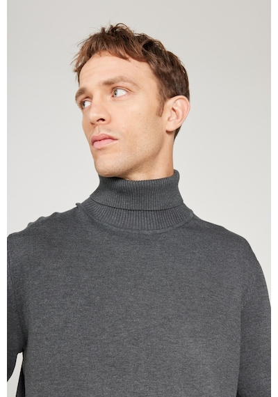 AC&Co / Altınyıldız Classics Erkek Antrasıt Melanj Standart Fit Normal Kesim Tam Balıkçı Yaka Triko Kazak Antrasit Melanj AC&Co / Altınyıldız Classics Erkek Antrasıt Melanj Standart Fit Normal Kesim Tam Balıkçı Yaka Triko Kazak Antrasit Melanj