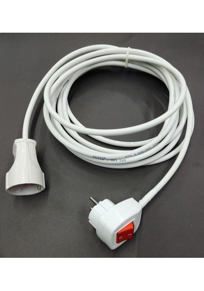 10 Metre 3x1.5 Kablolu Işıklı Anahtar Fişli Prizli Seyyar Uzatma Kablosu Çok Amaçlı Kalın 1