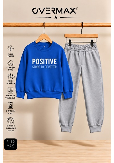 Overmax Positive Baskılı Çocuk Kapüşonsuz Sweatshirt Ve Eşofman Takımı 3-12 Yaş Saks Mavi Üst-gri Alt - 921449094 Saks Mavi Üst-gri Alt Overmax Positive Baskılı Çocuk Kapüşonsuz Sweatshirt Ve Eşofman Takımı 3-12 Yaş Saks Mavi Üst-gri Alt - 921449094 Saks Mavi Üst-gri Alt