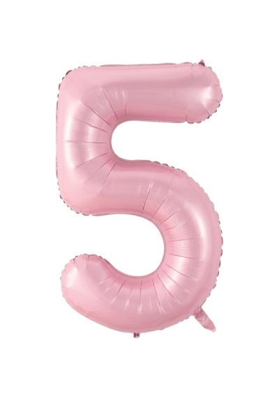 Pembe 5 Rakamı Parti Balonu Pembe