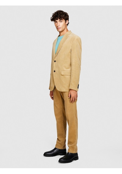 Sisley %100 Koton Slim Fit Kadife Ceket Erkek Bej Mont - 323a2sfrsw01b