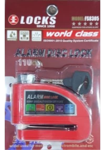 Motosiklet Alarmlı Disk Kilidi 110 Db + Hatırlatma Kablosu  529772994 - Siyah