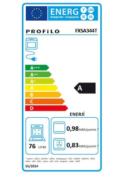 Profilo FXSA344T 76 LT Buhar Destekli Ankastre Fırın