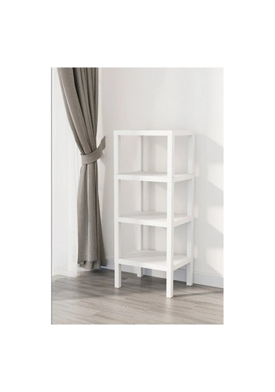 Katman Modüler Raf 4 Katlı Çok Amaçlı Raf / Kitaplık / Çiçeklik Beyaz-7raf