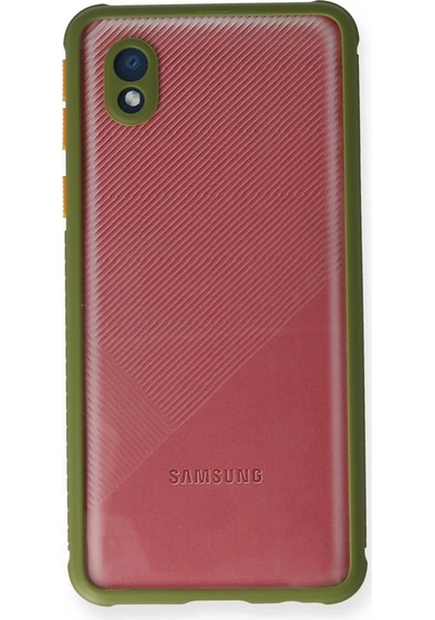 Cosmotex Newface Samsung Galaxy A01 Core Kılıf Miami Şeffaf Silikon - Yeşil