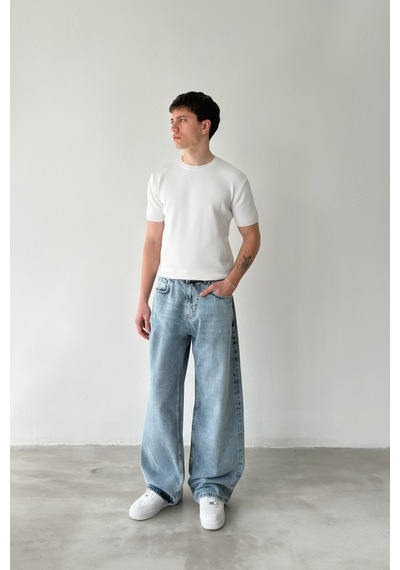 Flaw Basic Baggy Jean-29109 Mavi
