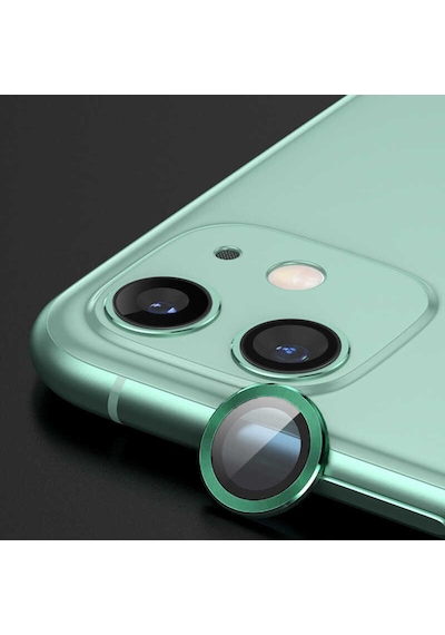 Mobilteam Apple Uyumlu iPhone 12 Cl-02 Kamera Koruyucu-yeşil Yeşil