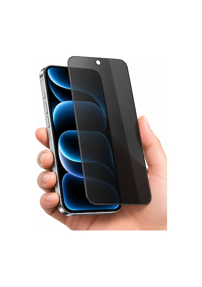 Spolo İphone 17 Hayalet Ekran Koruyucu 500cc Full Hd Large Arc Gizlilik Camı Darbe Ve Çizilme Koruyucu
