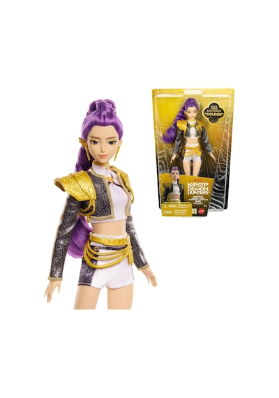 Kpop Demon Hunters Huntr/x Mattel Rumi Golden Şarkı Söyleyen Eklemli Bebek 29 Cm