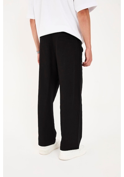 Rocqerx R-4419 Fermuarlı Baggy Pantolon Siyah