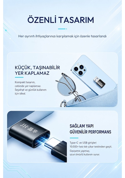 Usb 3.0 - Type-c Dönüştürücü Adaptör, Usb-a - Usb-c Çevirici, Hızlı Şarj Ve Veri Aktarım Destekli, Telefon Tablet Laptop Uyumlu, Alüminyum Gövde, Kompakt S600