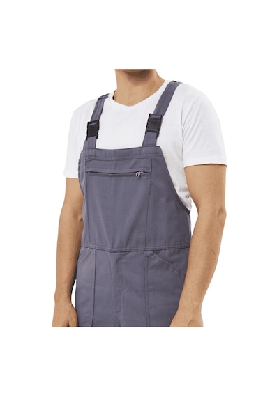 Kant 16/12 Gabardin Kumaş Bahçıvan Tulum Gri Çok Renkli