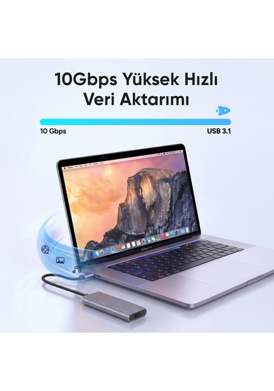 Juo Jhd35 M.2 Sata Ve Nvme Ssd Dual Protocol Disk Kutusu Type-c Usb 3.1 10gbps Alüminyum 4tb Destekli Harici Ssd Disk Kutusu