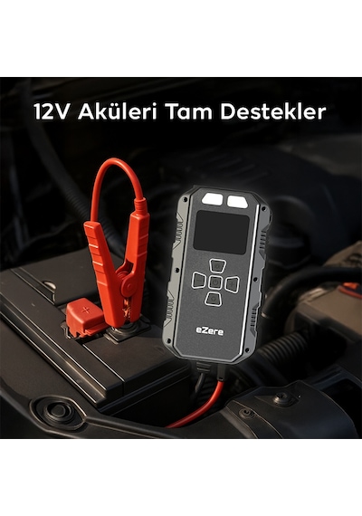Ezere 4 İn1 8000mah Lastik Sisirme Pompası Ve Starter Akü Takviye Seti