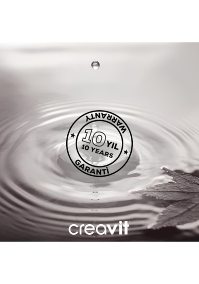 Creavit Terra Kömür Karası Gömme Rezervuar Seti 8 Cm Gr5001-gp9002.10-ms.ac50l.kkr Siyah