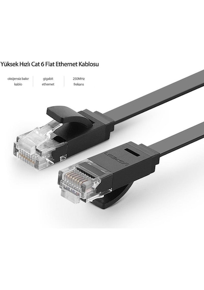 Ugreen CAT6 Flat Ethernet Ağ Kablosu 10 Metre