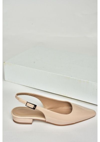 Fox Shoes U404602208 Bej Rugan Alçak Topuklu Kadın Ayakkabı Bej
