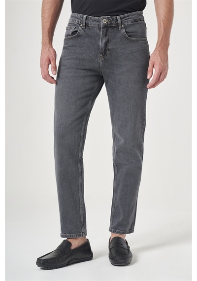 İmza Füme 5 Cep Gabardin Slim Fit Pamuklu Denim Jean Kot Pantolon 1023260154