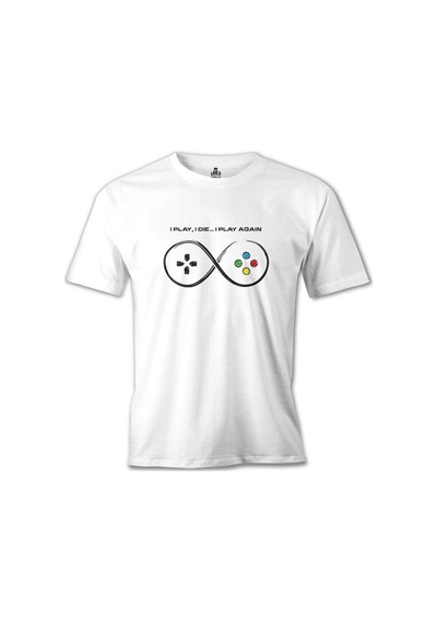Play And Die Beyaz Erkek Tshirt