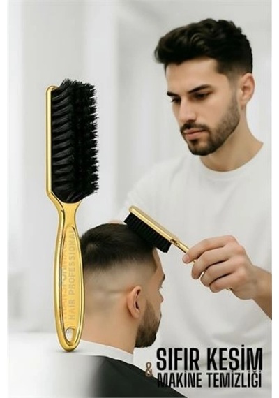 Gold Fade Fırça Berberler İçin Sıfır Kesim Ve Makine Temizleme Fırçası 722304